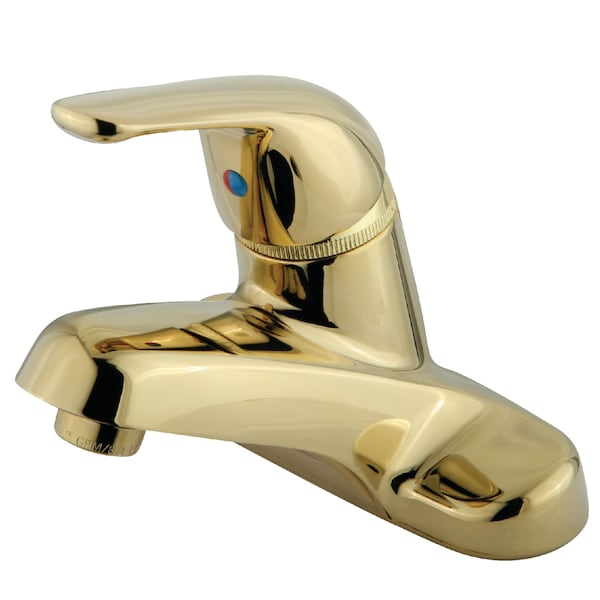 4" Centerset Bathroom Faucet, Polished Brass